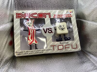 Accoutrements Bacon vs Monsieur Bendable Action Figures Lot of Food  Toys