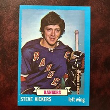 1973-74 Topps Set STEVE VICKERS #57 NEW YORK RANGERS - NM/MINT *HIGH GRADE*