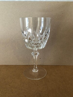Vintage Set of 6 Nachtmann Bleikristall Clear Crystal Germany Water Wine Glasses