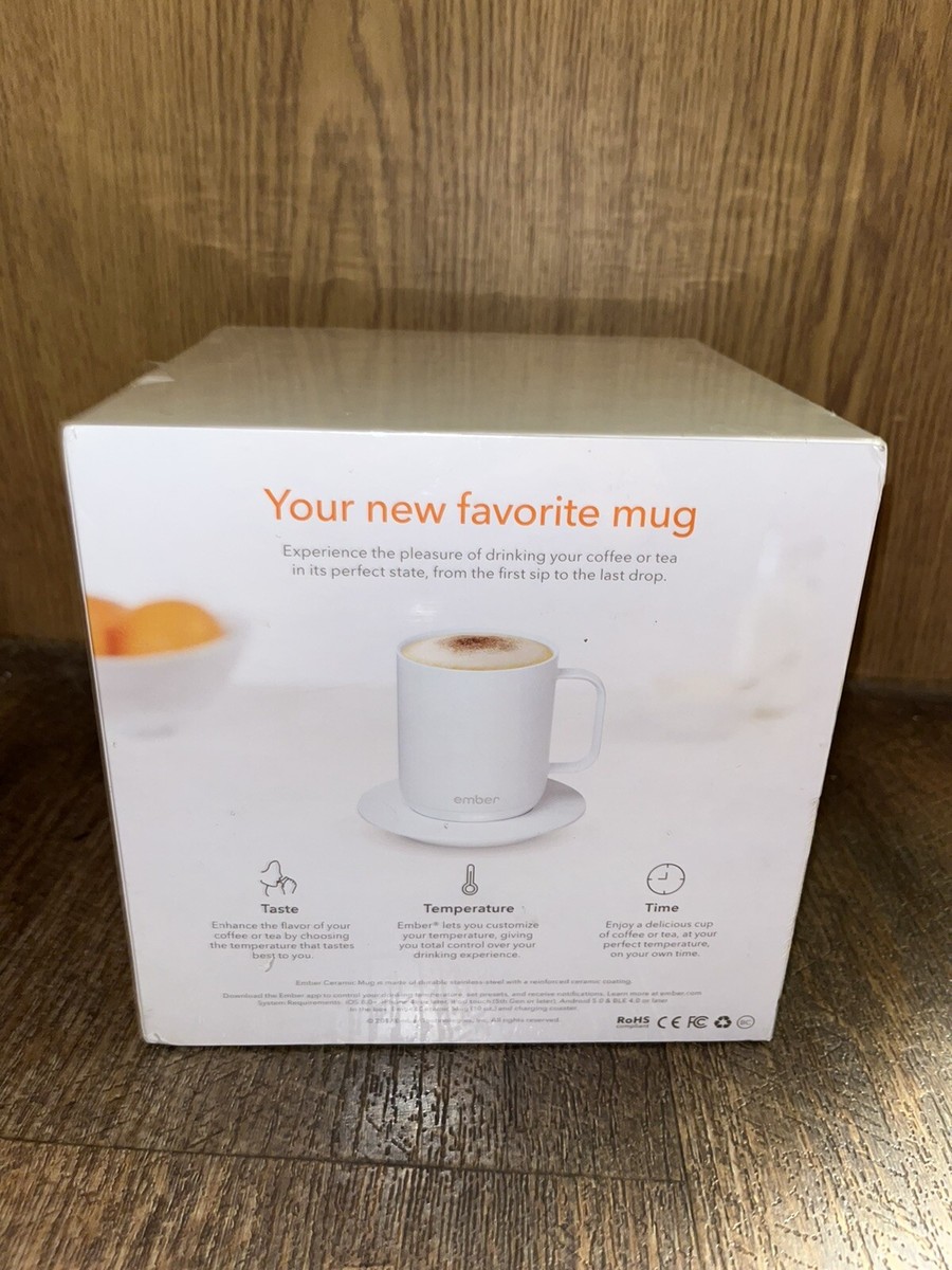 Ember 温度制御マグ [並行輸入品] (White)(中古品) Ember Temperature Control Ceramic Smart Mug 10 oz WHITE Brand New