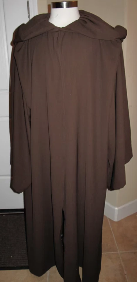 Obi Wan Kenobi Ep.3 Robe with hood wide sleeves 100% flannel wool - Image 4 of 4