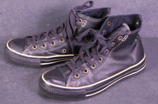 Converse Sneaker All Star European Hi Chucks Gr. 37 schwarz creme Leder  BC837