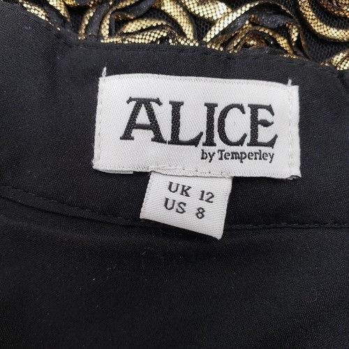 ALICE BY TEMPERLEY Donna Lamé Rosette-appliquéd Tulle Mini Skirt - Picture 10 of 12