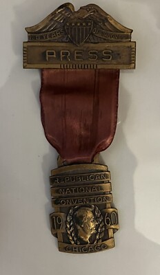 Republican National Convention Press Medal Ribbon Crafters Inc Rare