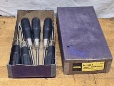 Vintage Box Of 6 Stanley Yankee 2590 4" Flat Head Screwdrivers NOS