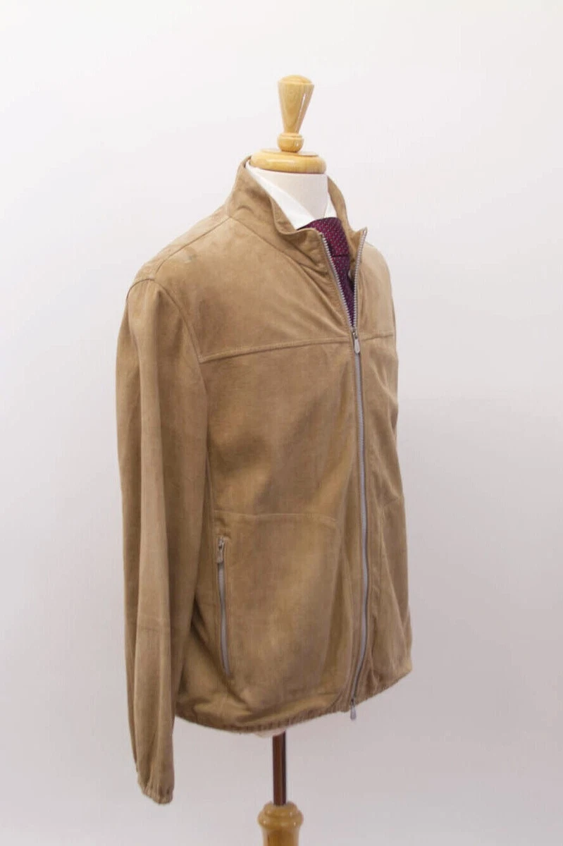 Brunello cucinelli top suede bomber jacket