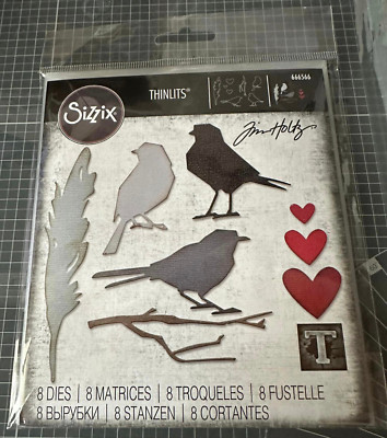 Sizzix Thinlits Dies By Tim Holtz Lovebirds 666566 Stanze Neu & unbenutzt