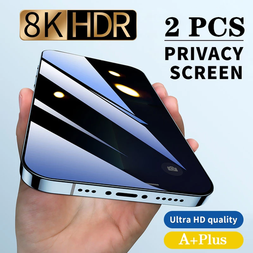 Housse complète en verre trempé anti espion intimité pour iPhone 15 14 Pro Max 13 12 11 XR - Photo 2/16