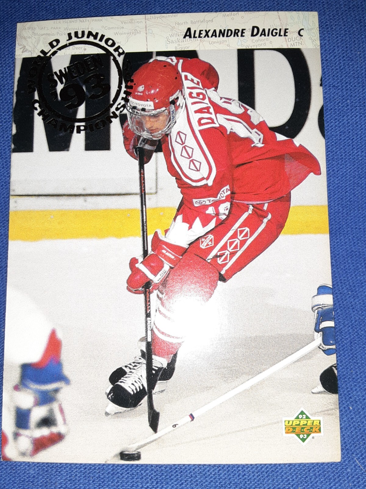 1992-93 Upper Deck - World Juniors Championships #587 Alexandre Daigle (RC)