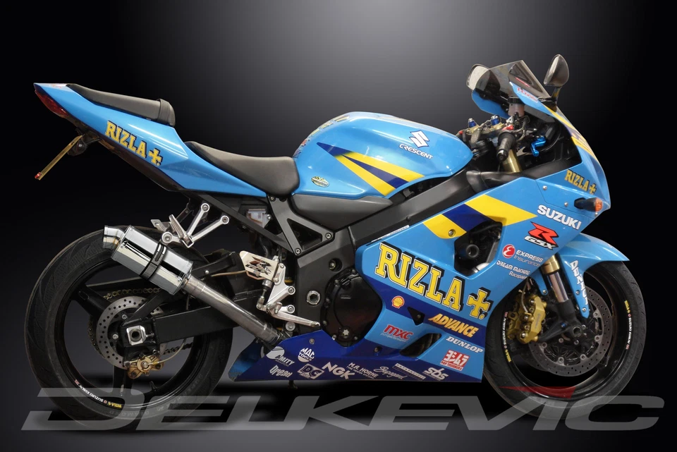 Suzuki GSX-R600 2004-2005 Delkevic Slip On 9" Ovalado Acero Inoxidable Silenciador Kit Foto 4 de 4