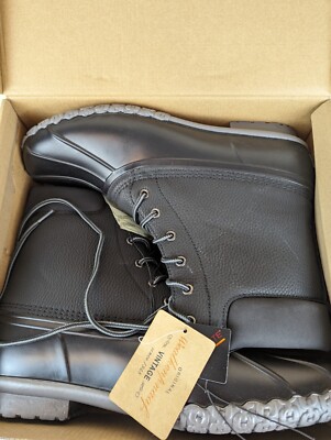 Weatherproof Vintage Adam II Duck Boots Mens 13 M Black Faux 
