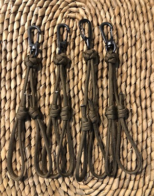 Duck Goose Removable Paracord Lanyard Coyote Brown Double Loop Call Drops 