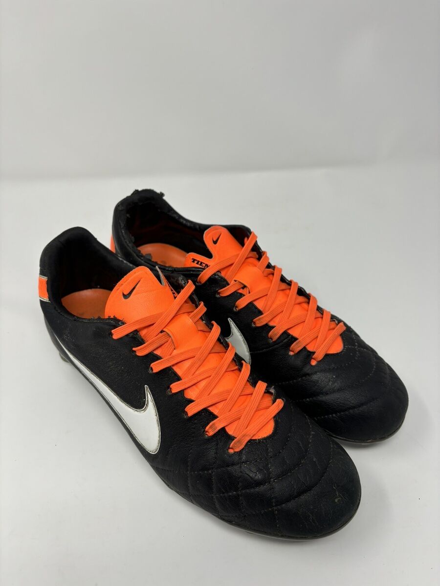 Nike Tiempo Legend IV Elite SG Black/Orage Size 9 US 453956 Nike Tiempo Legend IV Elite SG Black/Orage Size 9 US 453956