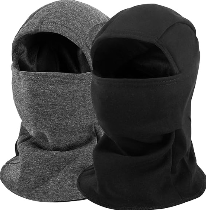 2 Piezas Polar Pasamontañas Capucha Para El Frio Para Hombre Invierno Termica