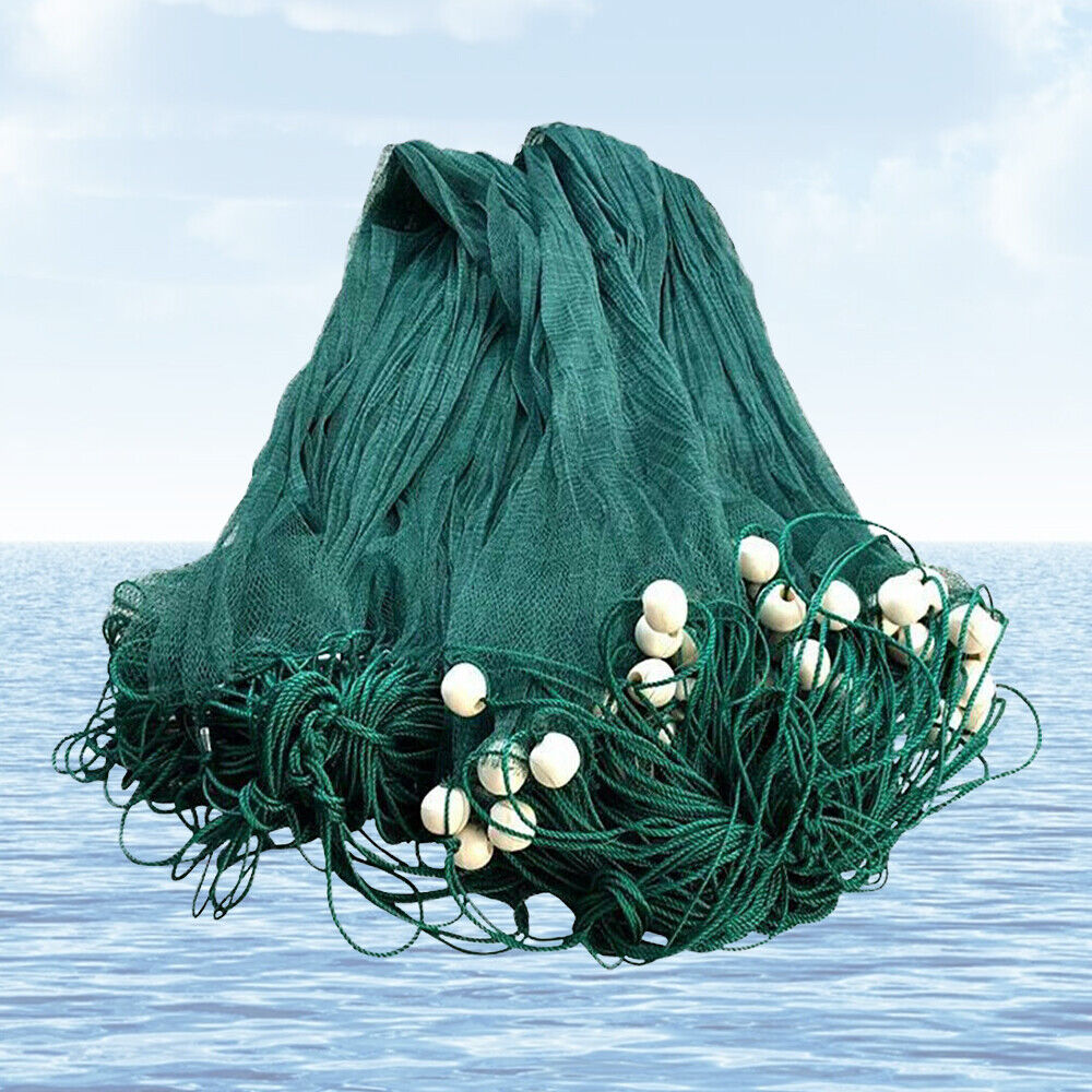 Clear Fishing Fish Trap Monofilament Gill Net Nylon Silk Nets W/Float Small  Mesh