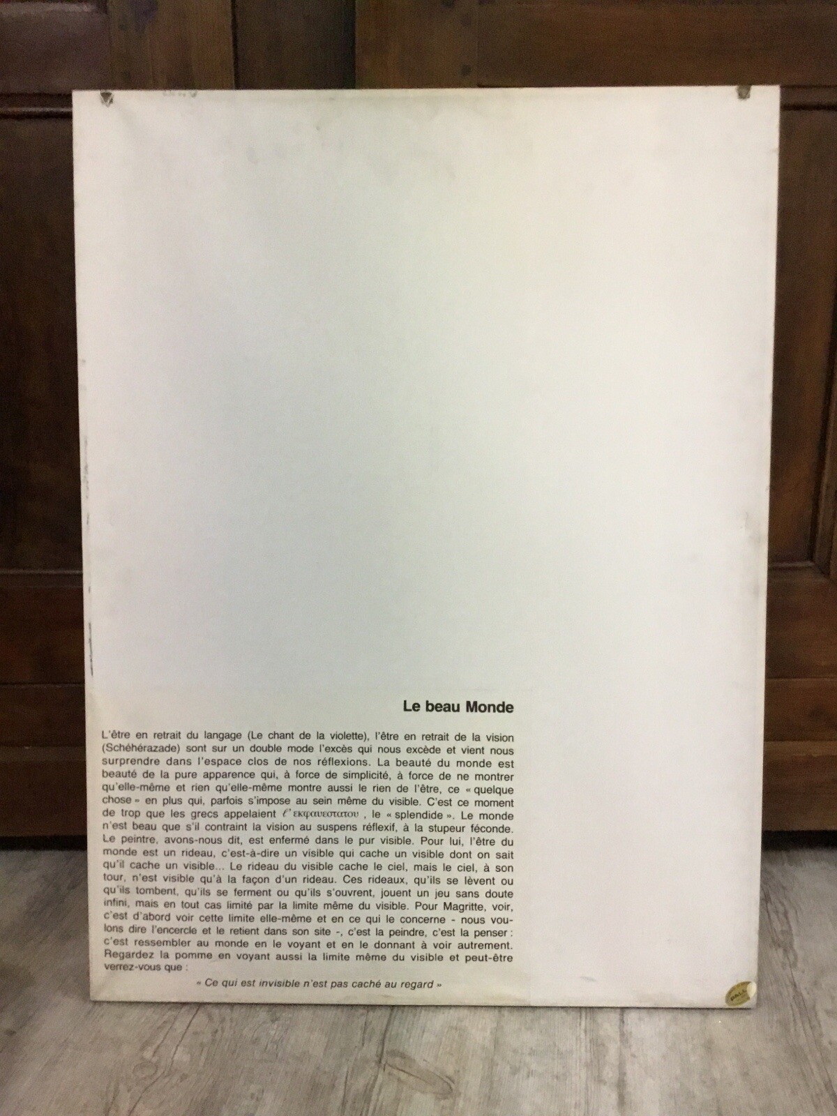 🌈 Renè Magritte Lithograph 1979 “Le beau Monde” hand signature on Arches paper