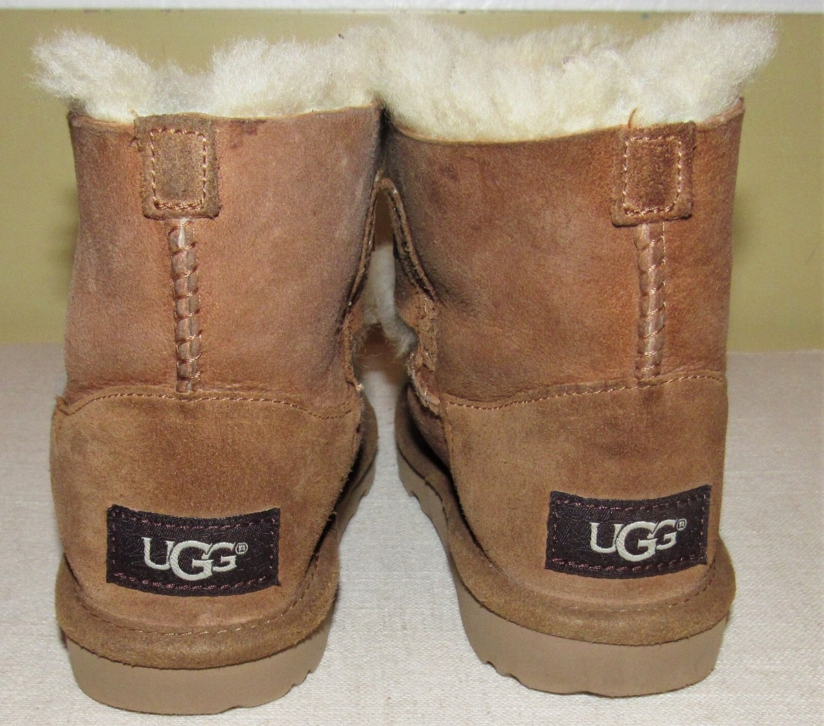 モコモコブーツ UGG AUSTRALIA TODDLER GITA POM POM BOOTS CHESTNUT SUEDE LEATHER