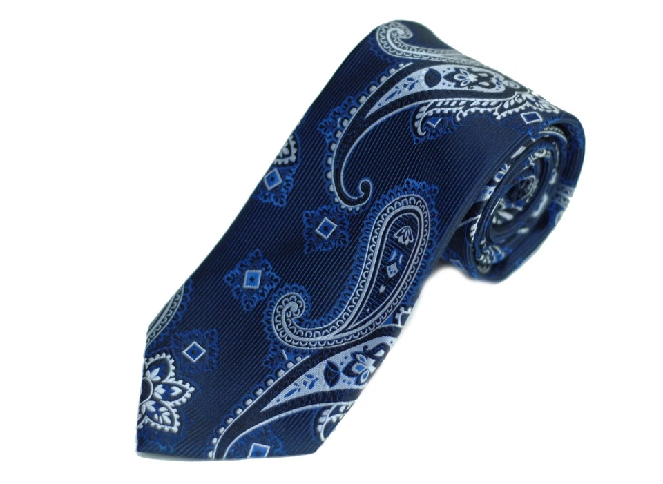 Lord R Colton Masterworks Tie - Ankara Dark Seas Blue Paisley Silk Necktie - New - Image 2 of 4