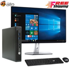 HP 800G2 Mini Desktop PC i5-6500T 16GB Ram 512GB SSD New 22" LED WiFi Windows 11