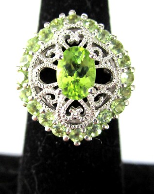 HAN Sterling Silver 925 Peridot Ring Size 6 | eBay
