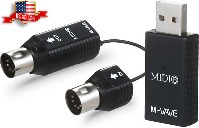 Wireless MIDI Adapter Interface - Ultra-Low Latency, Rechargeable, Plug & Play
