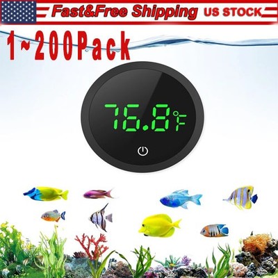 Aquarium Digital Thermometer LED Fish Tank Temperature Gauge Touch Screen Lot