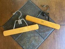 Vintage Setwell Wooden Hangers Pants Skirts Clamp Style Made In USA 10 Lot Of 2