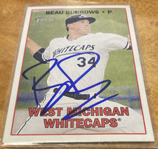 Topps 2016 Heritage Minor League Beau Burrows #44 Autographed Whitecaps