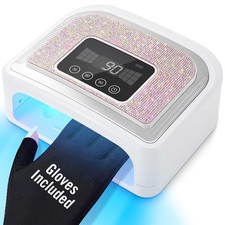 Cordless Nail Lamp, 120W Rechargeable UV Nail Lamp for Gel Nails, LED Nail La...