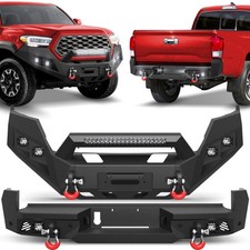 For 2016-2023 Toyota Tacoma Offroad Front Rear Bumper With Winch Plate D-rings