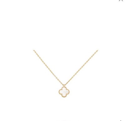 Van Cleef & Arpels Kette Sweet Alhambra, 18 Karat Gelbgold, weißes Perlmutt