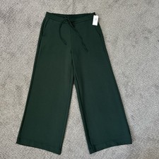 A New Day Women  s M Wide Leg Pull On Pants Green Drawstring NWT