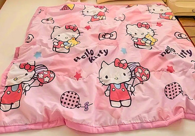 Sanrio Hello Kitty Cool Touch Comforter Pink Balloon Lightweight Cotton Quilt