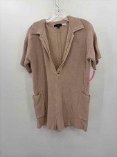 Pre-Owned Blue Blush Tan Size Medium Short Sleeve Romper