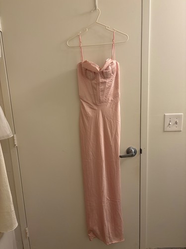 HOUSE OF CB 'Charmaine' Blush Pink Size S Corset Maxi Dress Excellent Condition