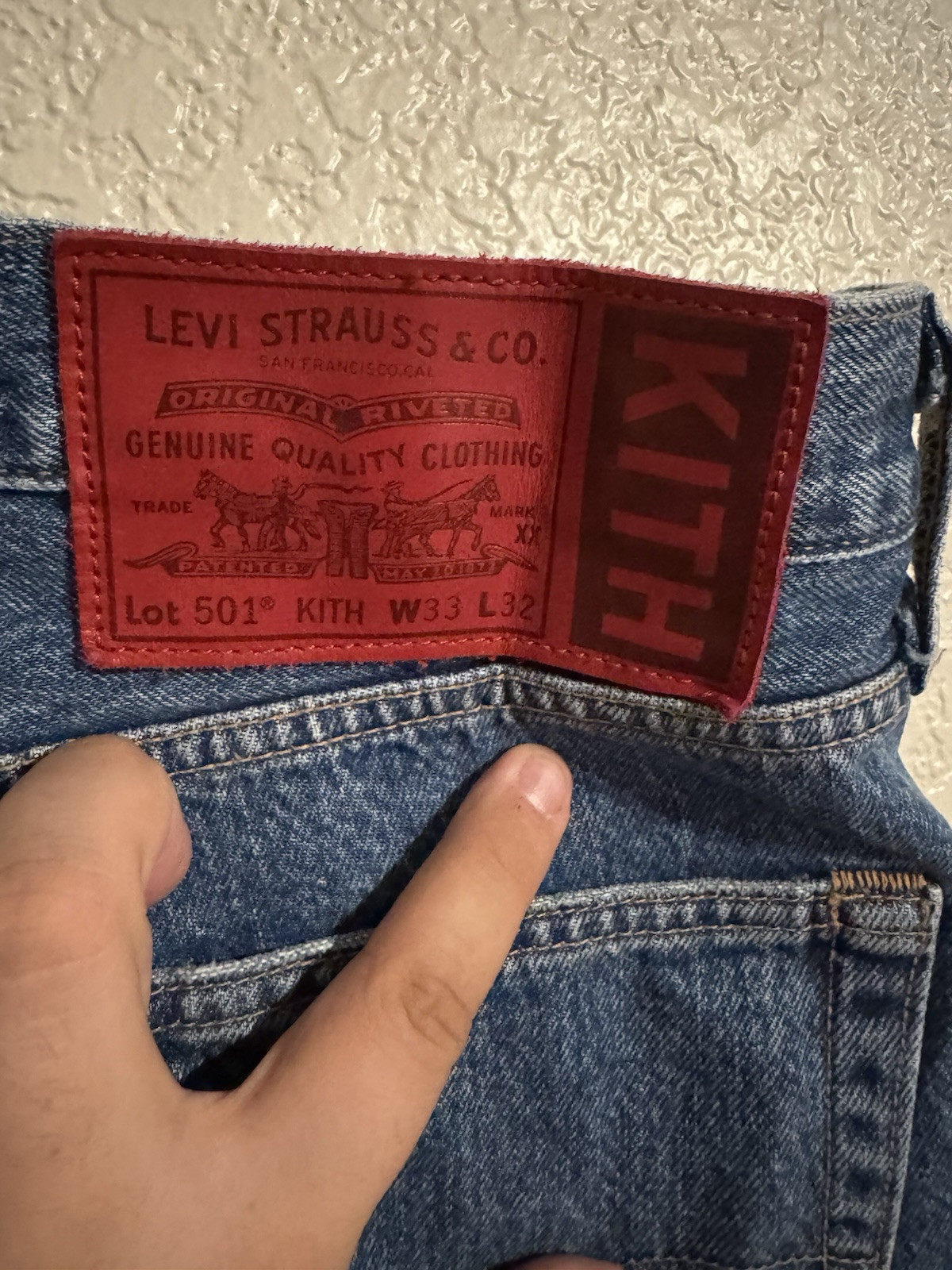 KITH x Levi's 501 Blue Jeans Size W33xL32 Pre-Owned Rare