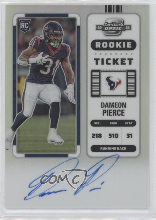 2022 Contenders Optic Ticket RPS Silver Prizm Dameon Pierce #111 Rookie Auto RC