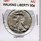 1941 WALKING LIBERTY HALF DOLLAR CHOICE AU