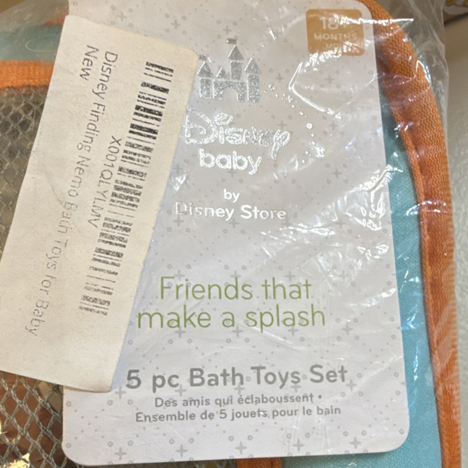 Disney Finding Nemo Multicolor Bath Toys Set 5 Pieces