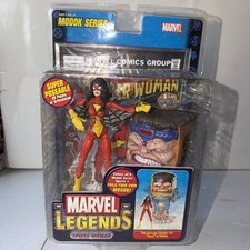 Marvel Legends Spider-Woman Posable Figure 2006 Modok Series BAF Head & Comic