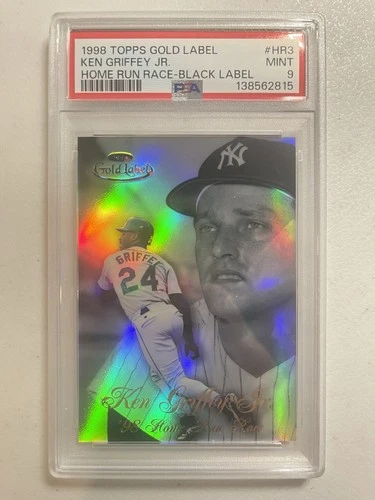1998 Topps Gold Label - Home Run Race Ken Griffey Jr, Roger Maris #HR3 Black...