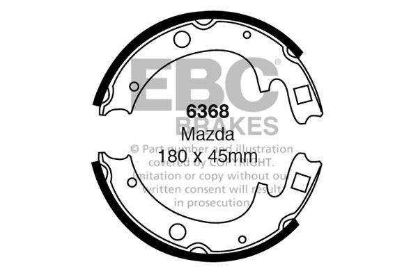 EBC 6368 BRAKE SHOE SET