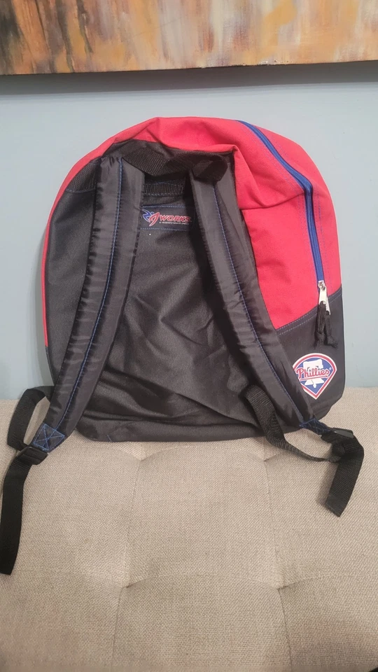 Vintage Philadelphia Phillies MLB Backpack by ProWorks Red Black NWT 90s - Image 4 of 4