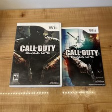 Call of Duty Black Ops Nintendo Wii AUTHENTIC REPLACEMENT CASE MANUAL ONLY