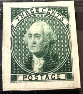 11-E5a Deep Green Bradbury Wilkinson 1851 3c Essay CV $1250