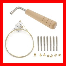 Lyre Harp Strings Kit 7 Strings L-Shape Wrench 7 Tuning Pins with 7 Gold B...