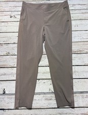 Athleta Brooklyn Ankle Pants Women’s 14 Light Brown Stash Pocket Nylon Stretch