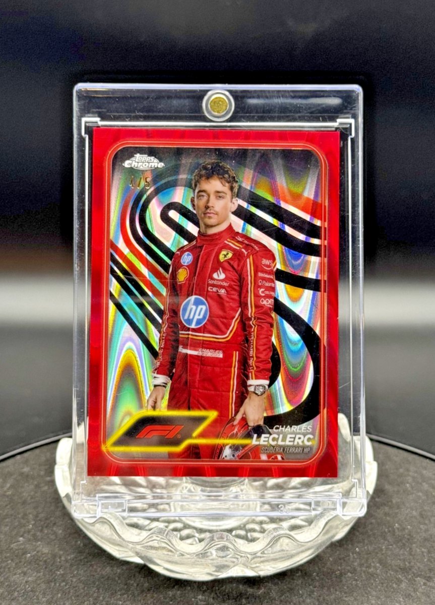 クレアページ 2024 Topps Chrome F1 #3 Charles Leclerc Red RayWave Refractor