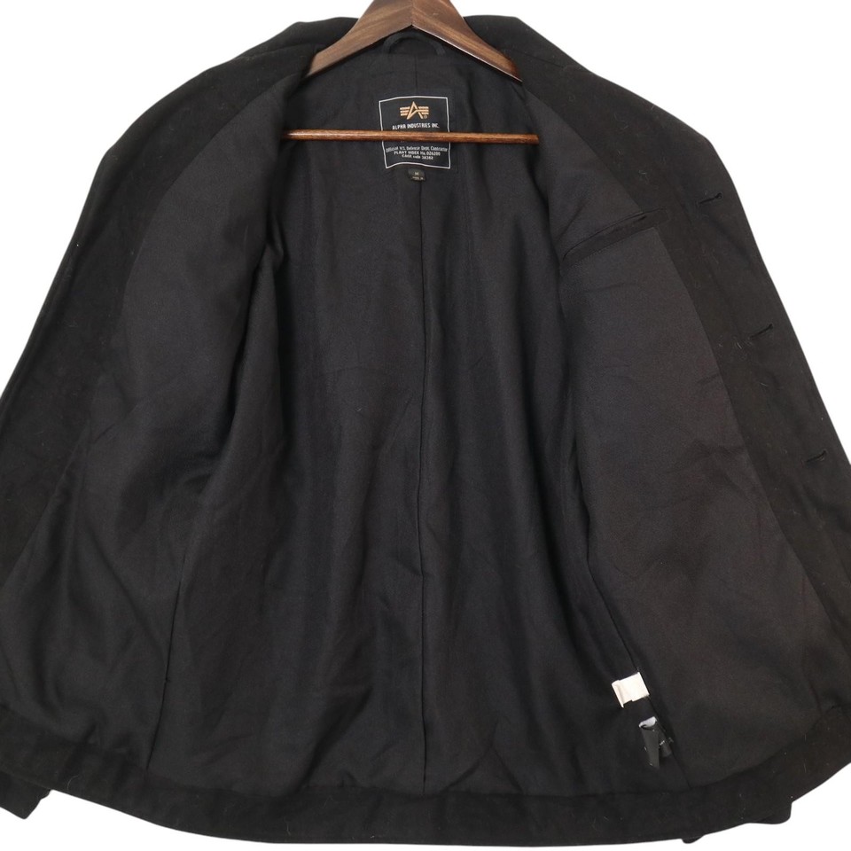 Alpha Industries Wool Jacket Military Black Men'S M Used Old Clothes ...