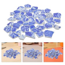 and White Porcelain Pieces Mosaic Tile Ceramic Tiles for Crafts